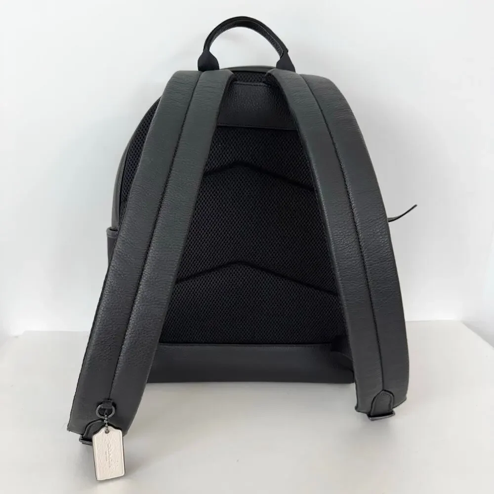 Coach Thompson Signature Jacquard Backpack Bag Varsity Stripe Canvas Leather